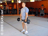 Barbell reverse bicep curls